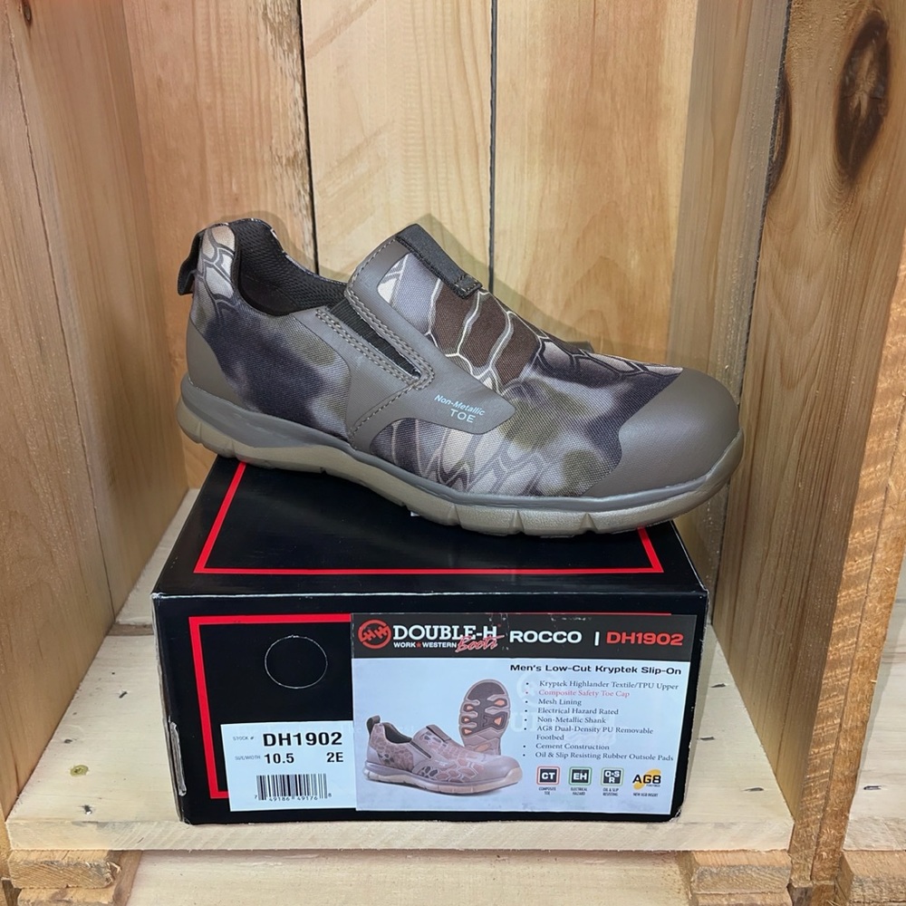 Double-H Boots: ROCCO DH1902 Slip On Composite Toe Safety Shoes (New In Box)